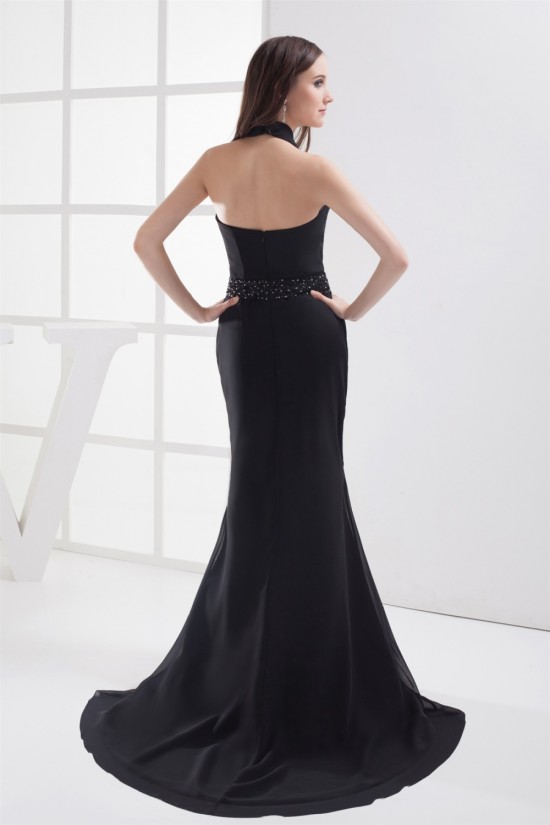 Trumpet/Mermaid Halter Floor-Length Beading Long Black Prom/Formal Evening Dresses 02020369 Trumpet/Mermaid Halter Floor-Length Beading Long Black Prom/Formal Evening Dresses 02020369