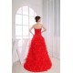 Sleeveless Sweetheart Beading Brush Sweep Train Long Red Prom/Formal Evening Dresses 02020386