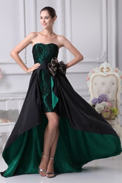 A-Line Sleeveless Asymmetrical Soft Sweetheart Lace Prom/Formal Evening Dresses 02020391