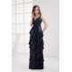 Sheath/Column Spaghetti Straps Cascading Ruffles Long Prom Evening Formal Dresses 02020394 Sheath/Column Spaghetti Straps Cascading Ruffles Long Prom Evening Formal Dresses 02020394