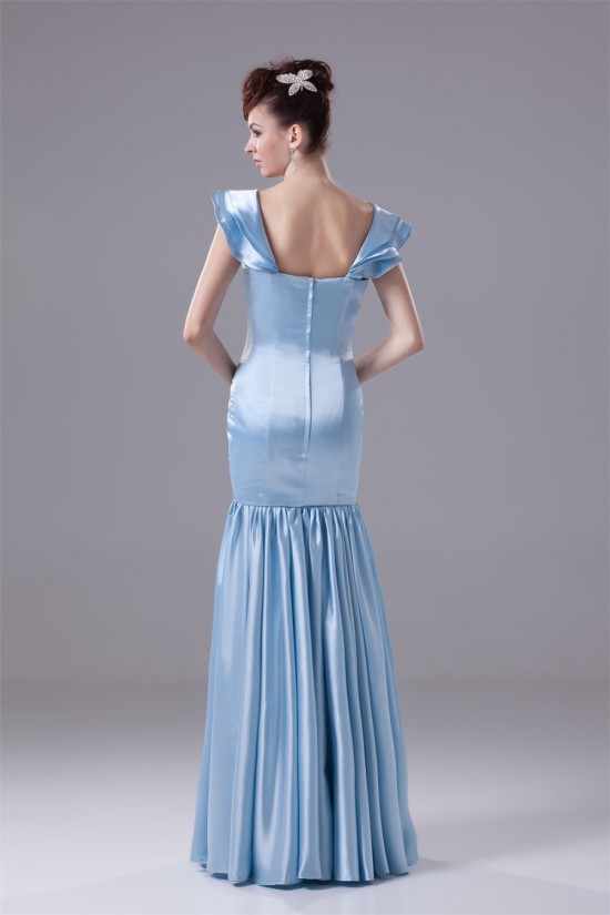 Mermaid/Trumpet Square Silk like Satin Long Prom Evening Formal Dresses 02020399 Mermaid/Trumpet Square Silk like Satin Long Prom Evening Formal Dresses 02020399