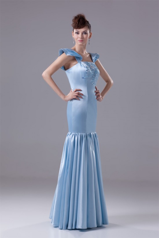 Mermaid/Trumpet Square Silk like Satin Long Prom Evening Formal Dresses 02020399 Mermaid/Trumpet Square Silk like Satin Long Prom Evening Formal Dresses 02020399