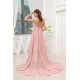 A-Line Strapless Bows Sleeveless Chiffon Beaded Prom/Formal Evening Dresses 02020400