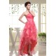 High Low Strapless Beading Asymmetrical Organza Prom/Formal Evening Dresses 02020402