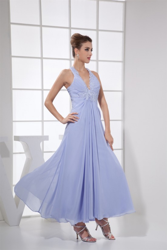 A-Line V-Neck Chiffon Prom/Formal Evening Bridesmaid Dresses 02020406 A-Line V-Neck Chiffon Prom/Formal Evening Bridesmaid Dresses 02020406