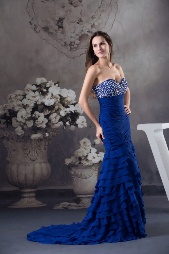 Trumpet/Mermaid Sweetheart Beading Chiffon Prom Evening Formal Dresses 02020426 Trumpet/Mermaid Sweetheart Beading Chiffon Prom Evening Formal Dresses 02020426