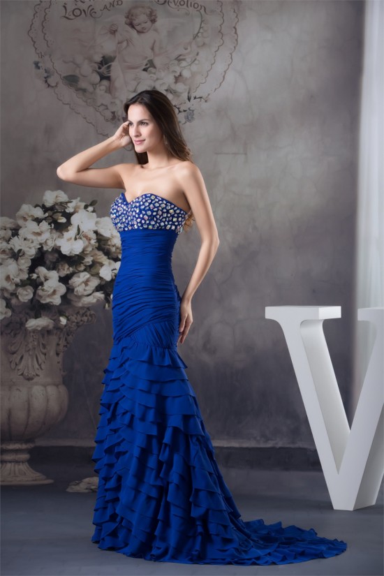 Trumpet/Mermaid Sweetheart Beading Chiffon Prom Evening Formal Dresses 02020426 Trumpet/Mermaid Sweetheart Beading Chiffon Prom Evening Formal Dresses 02020426