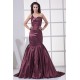 Mermaid/Trumpet One-Shoulder Taffeta Court Train Sleeveless Long Prom Evening Dresses 02020442 Mermaid/Trumpet One-Shoulder Taffeta Court Train Sleeveless Long Prom Evening Dresses 02020442
