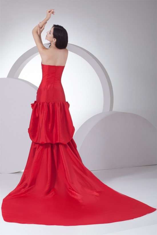 Trumpet/Mermaid Taffeta Sleeveless Handmade Flowers Prom/Formal Evening Dresses 02020446 Trumpet/Mermaid Taffeta Sleeveless Handmade Flowers Prom/Formal Evening Dresses 02020446