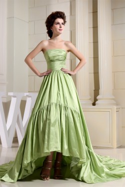 A-Line Ruffles Taffeta Strapless Sleeveless Prom/Formal Evening Dresses 02020447