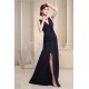 A-Line V-Neck Criss Cross Brush Sweep Train Chiffon Prom/Formal Evening Dresses 02020452 A-Line V-Neck Criss Cross Brush Sweep Train Chiffon Prom/Formal Evening Dresses 02020452