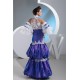 Ball Gown High-Neck Taffeta Lace Floor-Length Prom/Formal Evening Dresses 02020470