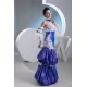 Ball Gown High-Neck Taffeta Lace Floor-Length Prom/Formal Evening Dresses 02020470