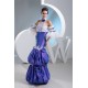 Ball Gown High-Neck Taffeta Lace Floor-Length Prom/Formal Evening Dresses 02020470