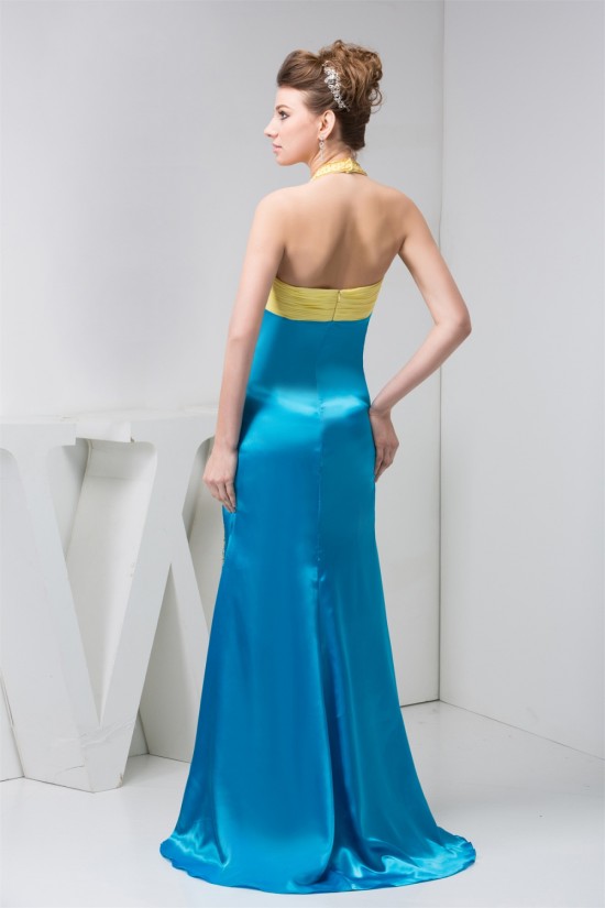 Trumpet/Mermaid Beading Brush Sweep Train Halter Prom/Formal Evening Dresses 02020474 Trumpet/Mermaid Beading Brush Sweep Train Halter Prom/Formal Evening Dresses 02020474