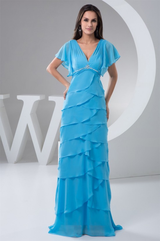 Floor-Length V-Neck Sheath/Column Chiffon Prom/Formal Evening Dresses 02020528 Floor-Length V-Neck Sheath/Column Chiffon Prom/Formal Evening Dresses 02020528