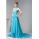 Halter Sleeveless Long Blue Chiffon Prom/Formal Evening Dresses 02020530