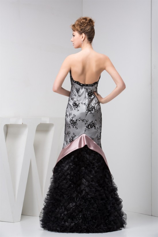 Mermaid/Trumpet Sleeveless Lace Fine Netting Prom/Formal Evening Dresses 02020537 Mermaid/Trumpet Sleeveless Lace Fine Netting Prom/Formal Evening Dresses 02020537