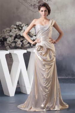 Ruffles Sleeveless One-Shoulder A-Line Prom/Formal Evening Dresses 02020545