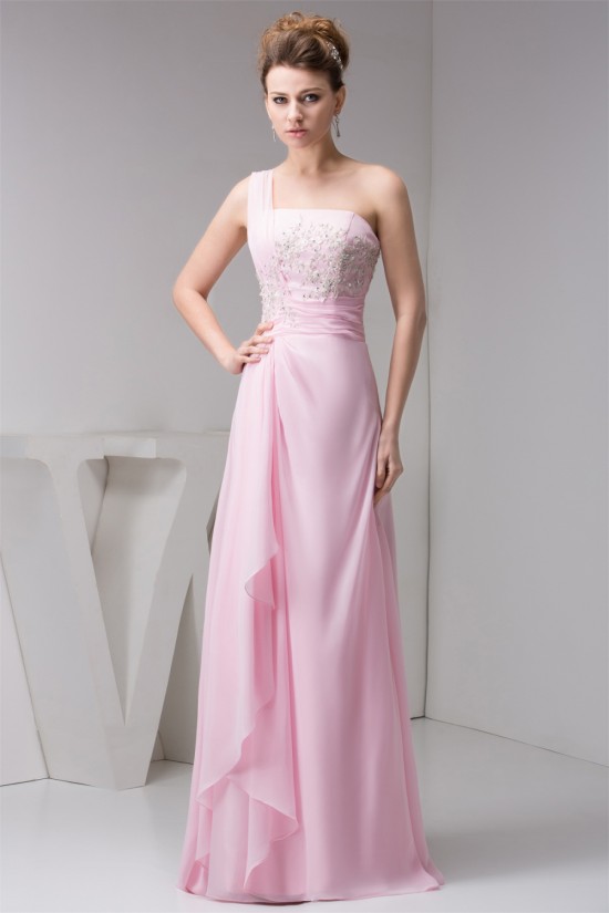 Sheath/Column Beading One-Shoulder Floor-Length Best Bridesmaid Dresses 02020556 Sheath/Column Beading One-Shoulder Floor-Length Best Bridesmaid Dresses 02020556