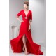 Sheath/Column Half Elbow Length V-Neck Prom/Formal Evening Dresses 02020559 Sheath/Column Half Elbow Length V-Neck Prom/Formal Evening Dresses 02020559