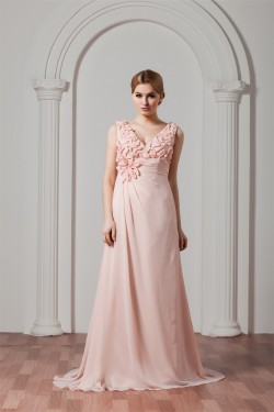 Sleeveless Chiffon Elastic Woven Satin A-Line Prom/Formal Evening Dresses 02020576
