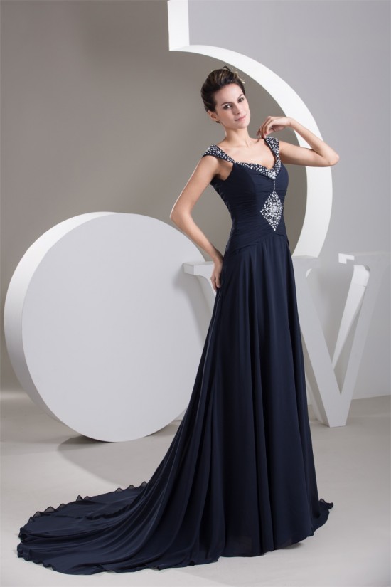 A-Line Beaded Long Chiffon Prom/Formal Evening Dresses 02020587 A-Line Beaded Long Chiffon Prom/Formal Evening Dresses 02020587