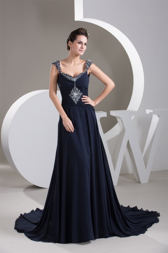 A-Line Beaded Long Chiffon Prom/Formal Evening Dresses 02020587 A-Line Beaded Long Chiffon Prom/Formal Evening Dresses 02020587