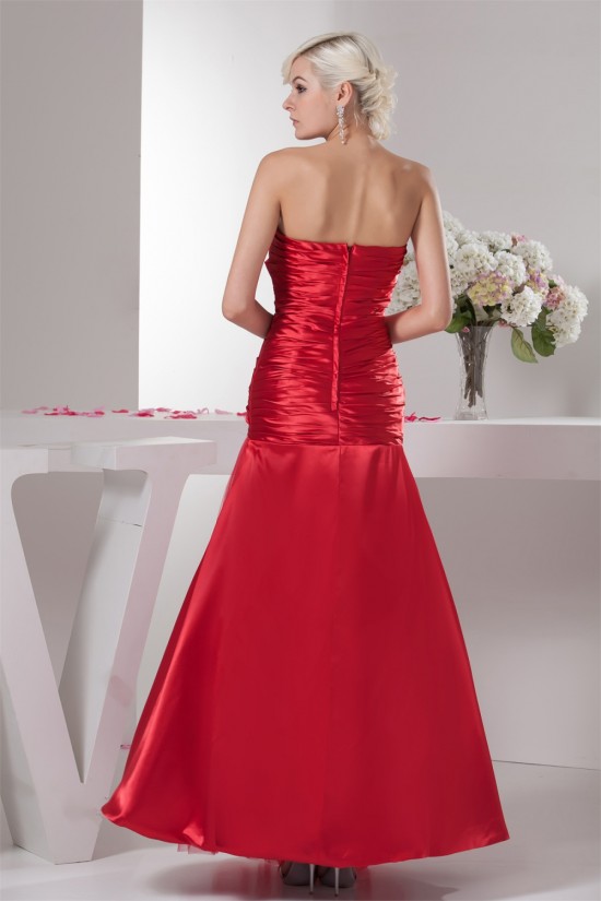 Sleeveless Ruffles A-Line Sweetheart Lace Fine Netting Prom/Formal Evening Dresses 02020588