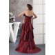 Taffeta Sleeveless Brush Sweep Train Scalloped Prom/Formal Evening Dresses 02020601