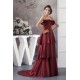 Taffeta Sleeveless Brush Sweep Train Scalloped Prom/Formal Evening Dresses 02020601