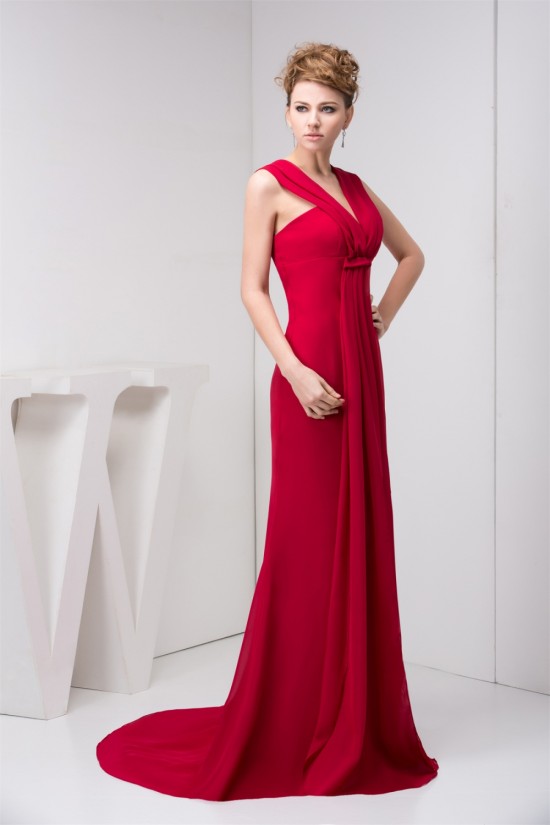 V-Neck Chiffon Sleeveless Ruffles Prom/Formal Evening Dresses 02020604 V-Neck Chiffon Sleeveless Ruffles Prom/Formal Evening Dresses 02020604