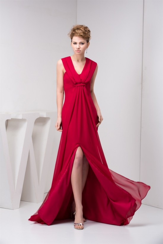V-Neck Chiffon Sleeveless Ruffles Prom/Formal Evening Dresses 02020604 V-Neck Chiffon Sleeveless Ruffles Prom/Formal Evening Dresses 02020604