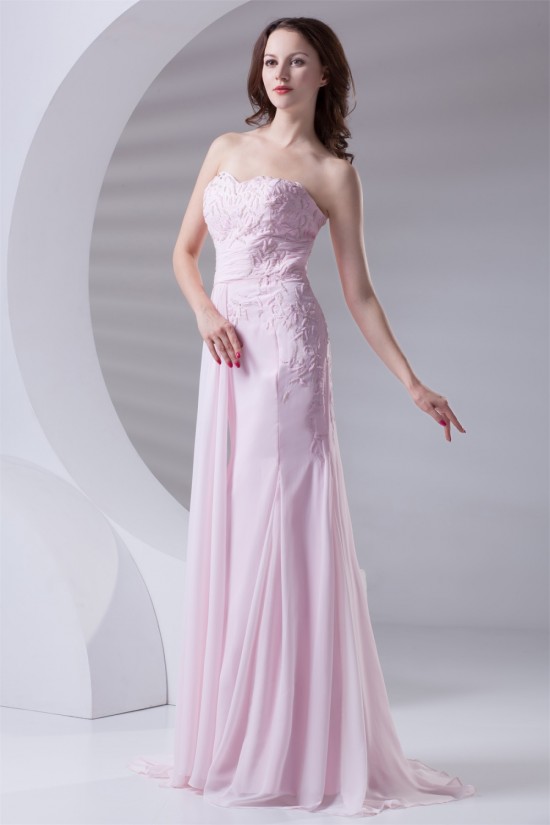 Trumpet/Mermaid Chiffon Elastic Woven Satin Prom/Formal Evening Dresses 02020628