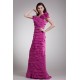 A-Line V-Neck Handmade Flowers Chiffon Prom/Formal Evening Dresses 02020640 A-Line V-Neck Handmade Flowers Chiffon Prom/Formal Evening Dresses 02020640
