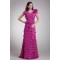 A-Line V-Neck Handmade Flowers Chiffon Prom/Formal Evening Dresses 02020640