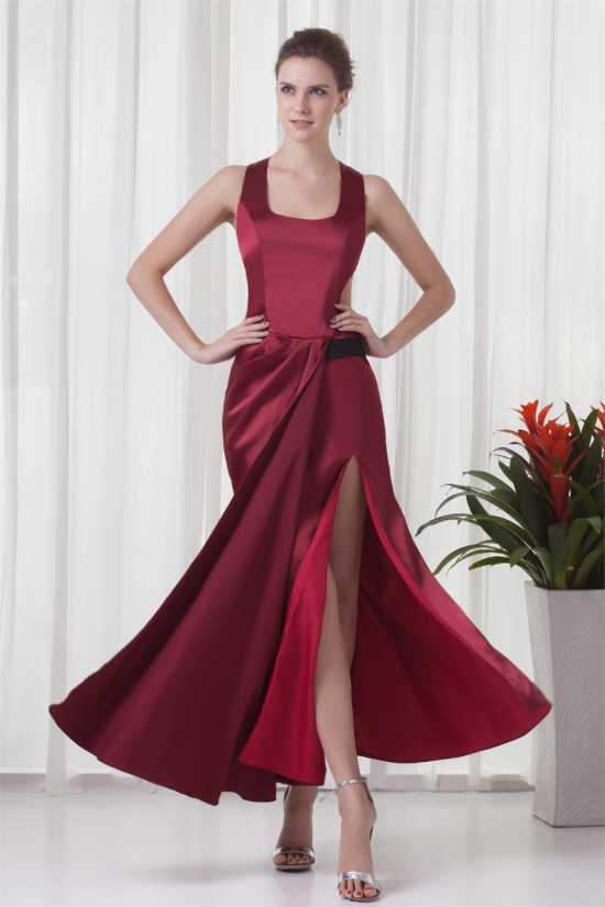 Ankle-Length Elastic Woven Satin Straps Prom/Formal Evening Dresses 02020643 Ankle-Length Elastic Woven Satin Straps Prom/Formal Evening Dresses 02020643