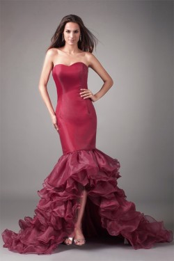 Asymmetrical Ruffles Sweetheart Organza Prom/Formal Evening Dresses 02020647