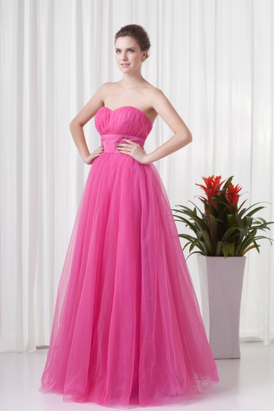 Ball Gown Pleats Floor-Length Sleeveless Prom/Formal Evening Dresses 02020649