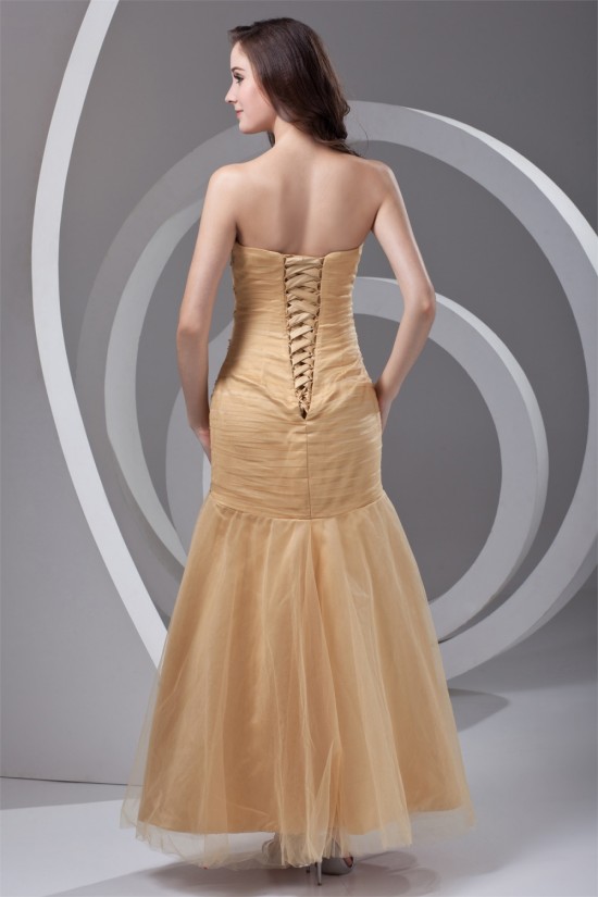 Beading Ankle-Length Satin Netting Sleeveless Prom/Formal Evening Dresses 02020655 Beading Ankle-Length Satin Netting Sleeveless Prom/Formal Evening Dresses 02020655