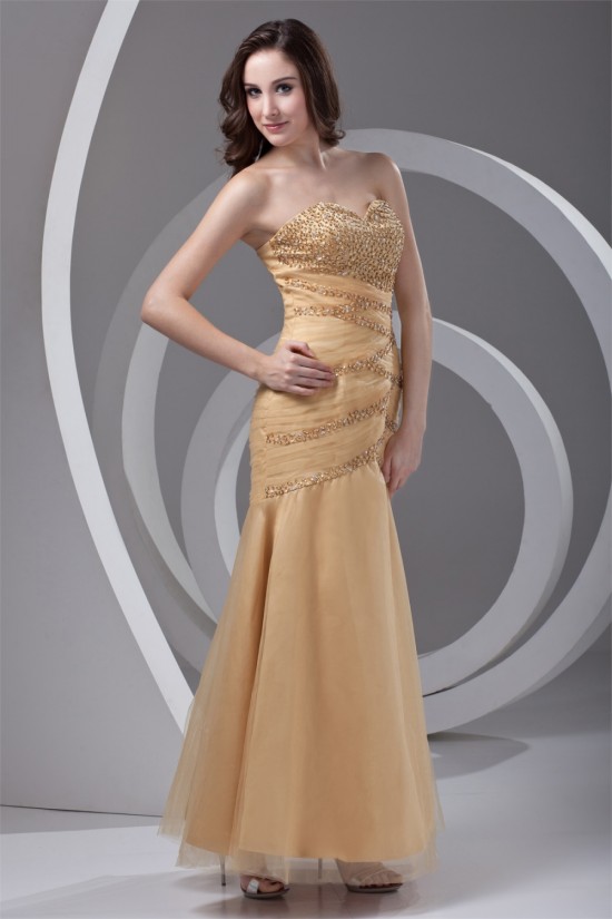 Beading Ankle-Length Satin Netting Sleeveless Prom/Formal Evening Dresses 02020655 Beading Ankle-Length Satin Netting Sleeveless Prom/Formal Evening Dresses 02020655