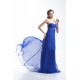 Brush Sweep Train Chiffon Long Blue Prom/Formal Evening Dresses 02020688