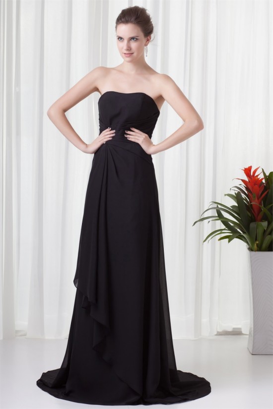 Chiffon Brush Sweep Train Prom/Formal Evening Bridesmaid Dresses 02020702 Chiffon Brush Sweep Train Prom/Formal Evening Bridesmaid Dresses 02020702