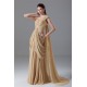 Draped A-Line One-Shoulder Brush Sweep Train Prom/Formal Evening Dresses 02020716