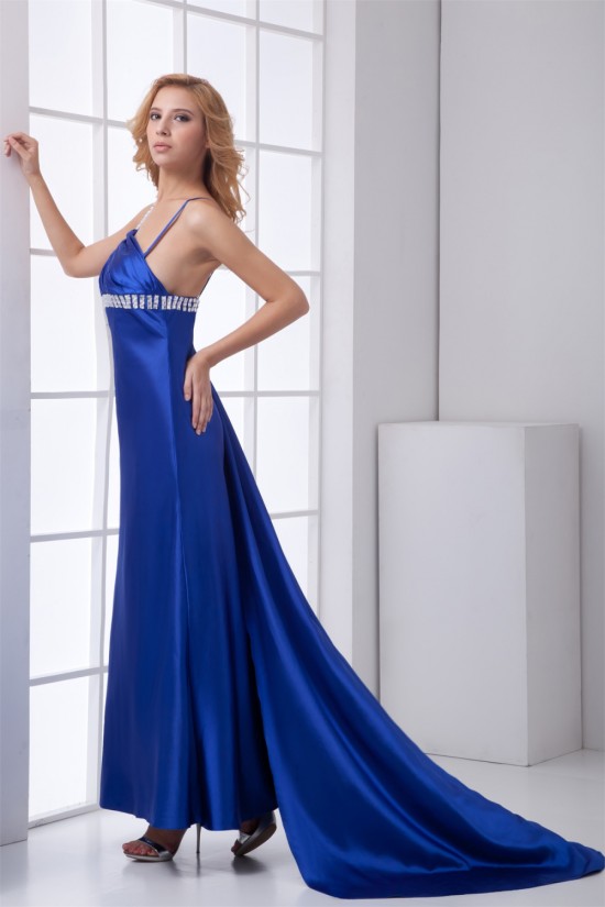 Elastic Woven Satin Beading Asymmetrical Prom/Formal Evening Dresses 02020718 Elastic Woven Satin Beading Asymmetrical Prom/Formal Evening Dresses 02020718