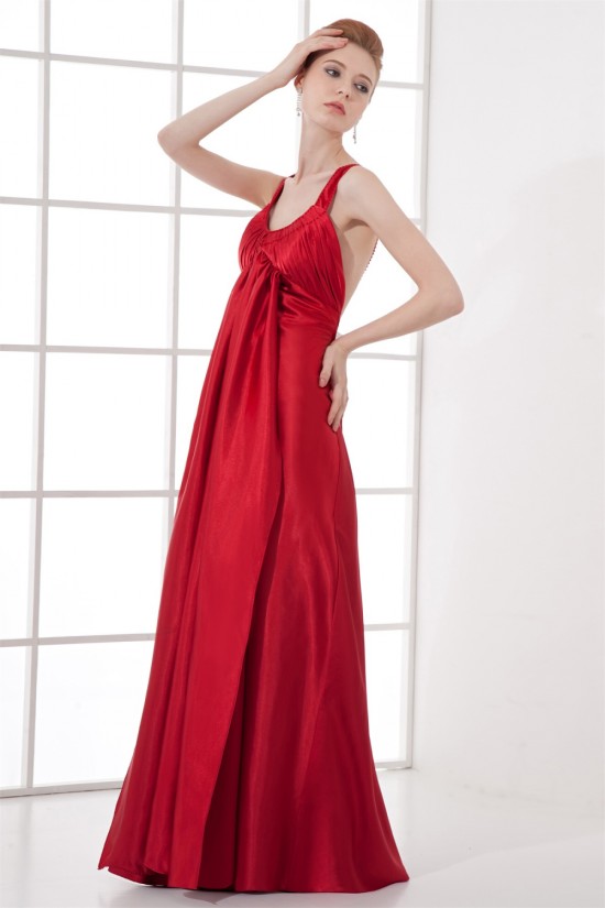 Elastic Woven Satin Floor-Length Scoop Sleeveless Prom/Formal Evening Dresses 02020721 Elastic Woven Satin Floor-Length Scoop Sleeveless Prom/Formal Evening Dresses 02020721