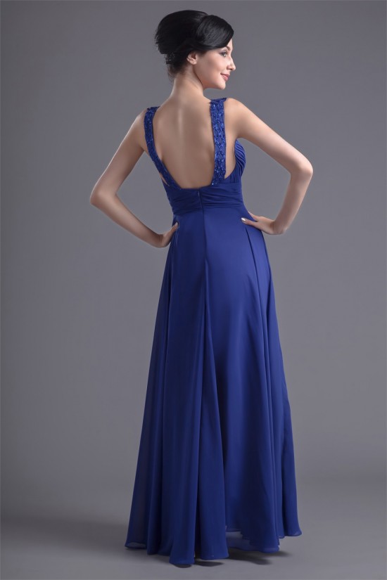 Floor-Length Chiffon Silk like Satin Sleeveless Prom/Formal Evening Dresses 02020740 Floor-Length Chiffon Silk like Satin Sleeveless Prom/Formal Evening Dresses 02020740