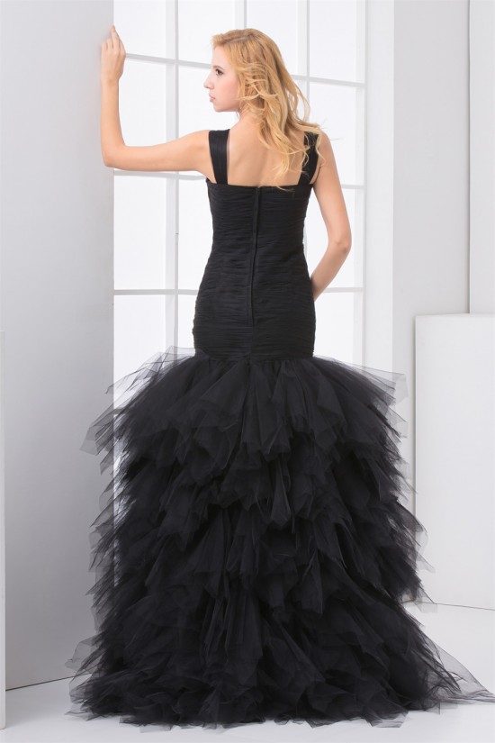 Floor-Length Elastic Woven Satin Fine Netting Prom/Formal Evening Dresses 02020743 Floor-Length Elastic Woven Satin Fine Netting Prom/Formal Evening Dresses 02020743