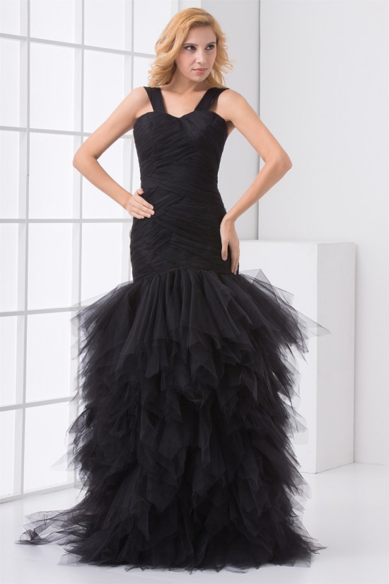 Floor-Length Elastic Woven Satin Fine Netting Prom/Formal Evening Dresses 02020743 Floor-Length Elastic Woven Satin Fine Netting Prom/Formal Evening Dresses 02020743