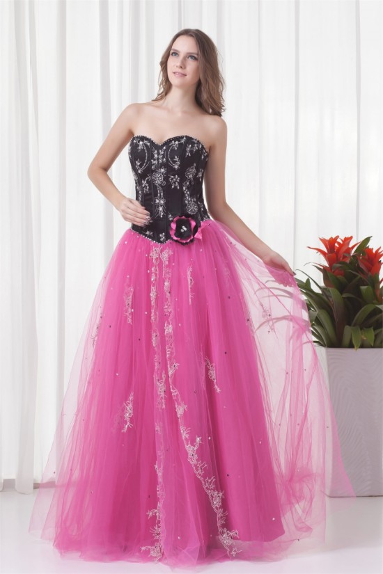 A-Line Beading Floor-Length Short Sweetheart Prom/Formal Evening Dresses 02020756